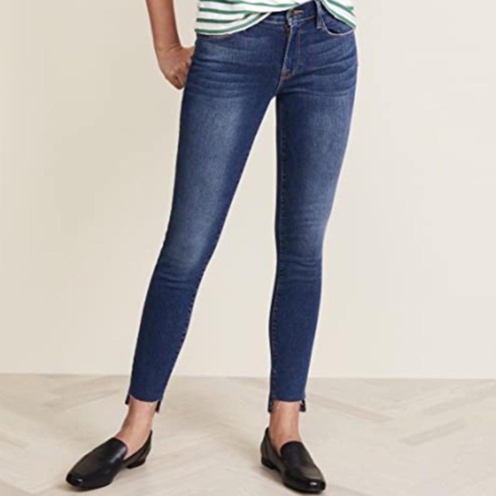 Frame Le Skinny de Jeanne Crop Jeans in Wesley Wash